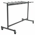 Zown 60248GRY1E Steel Folding Chair Dolly with Foot-Controlled Locks 31260248GRY1